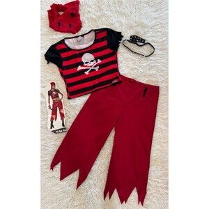 California Costumes Sexy Hip Punk Pirate Costume Juniors Size 5 Small Red/Black